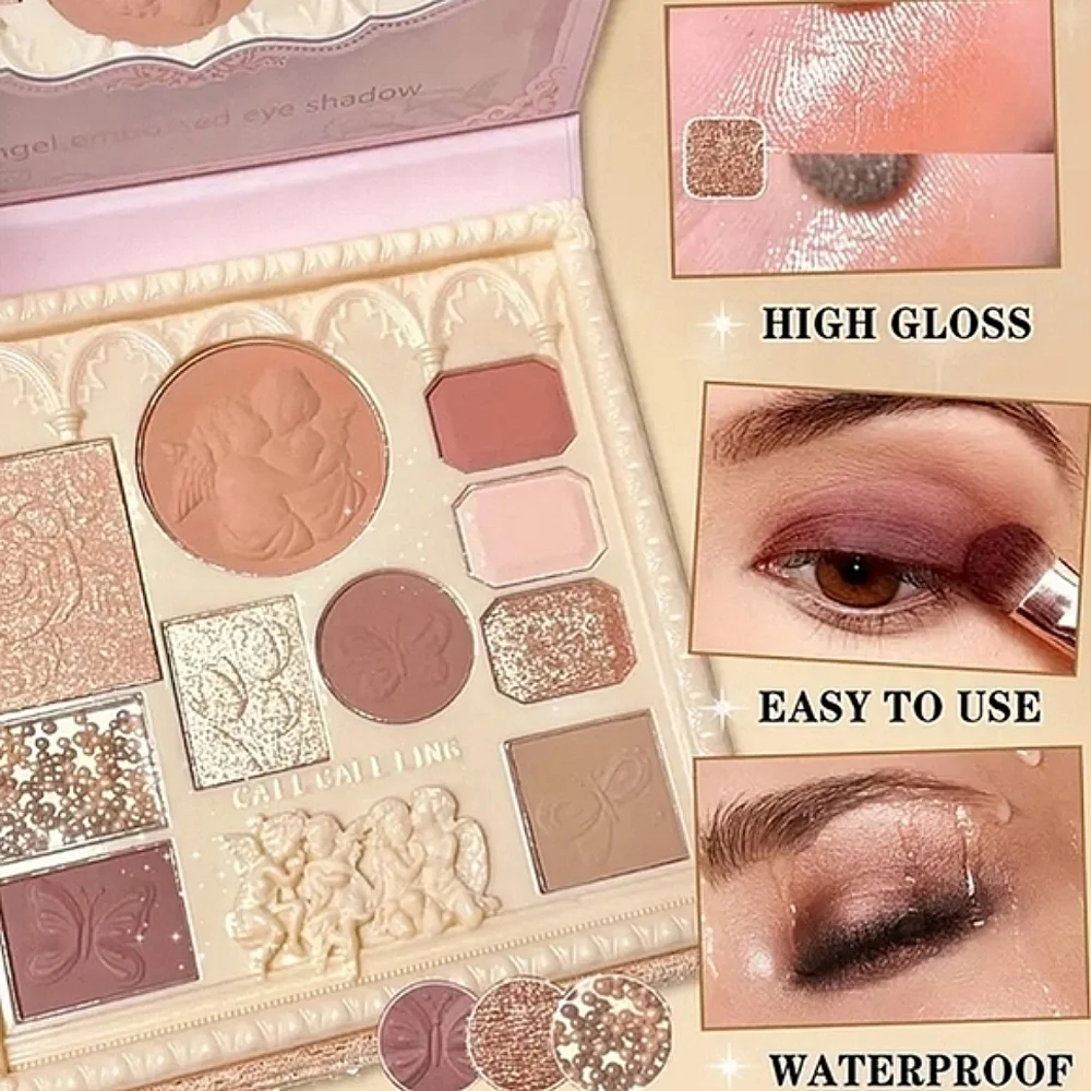 🆕EMBOSSED ANGELIC/ CHERUB 10 COLOR EYESHADOW, BLUSH & HIGHLIGHT PALETTE